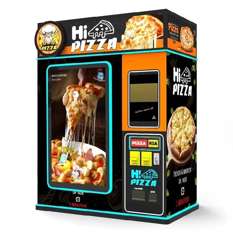 Customized Automatic Outdoor Pizza Vending Machine with Touchscreen  350C Heating Multiple Payment & Remote Monitoring