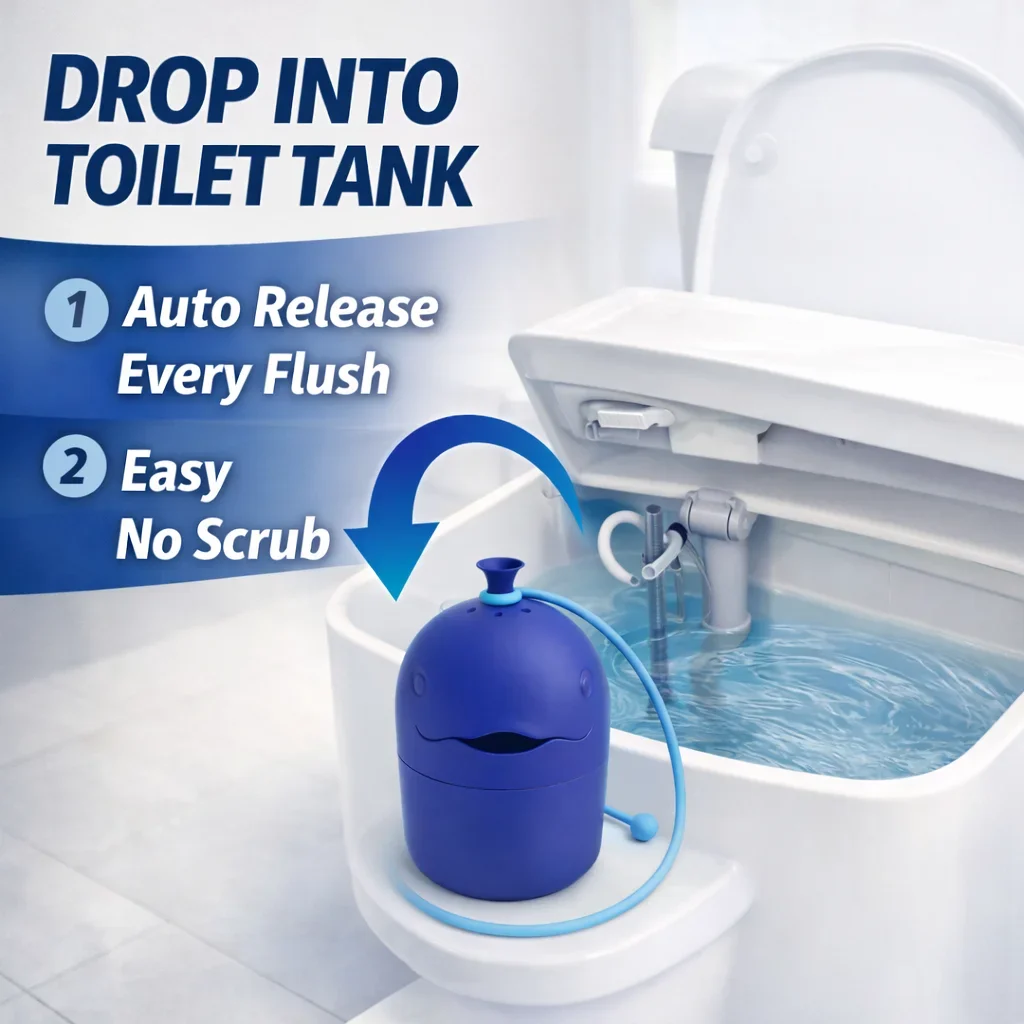 Automatic Toilet Bowl Cleaner, Tank Freshener, Odor Control, No Scrub Cleaning, Long Lasting up to 300 Flushes