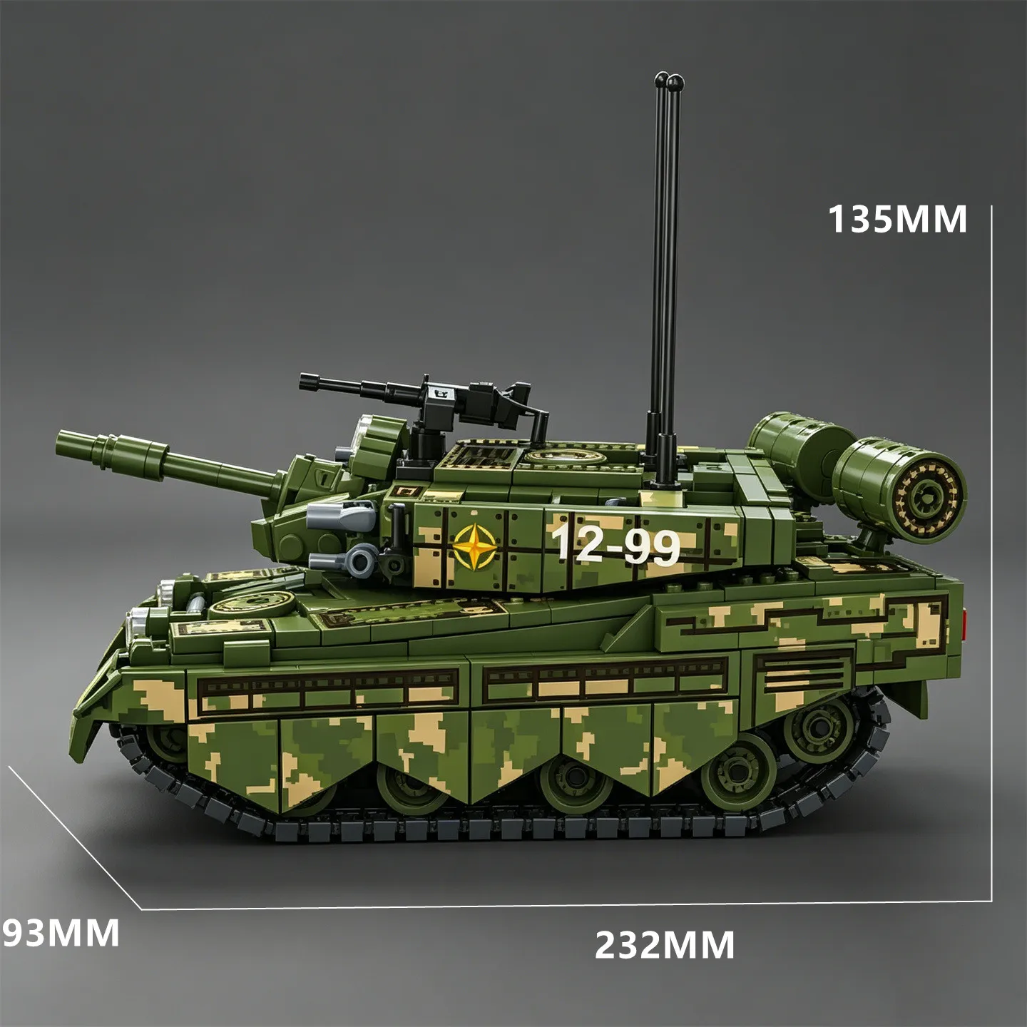 Challenger Main Battle Tank Camouflage Paint Scheme Building Blocks Type 99 Tank Model Toy Tracked Armored Vehicle