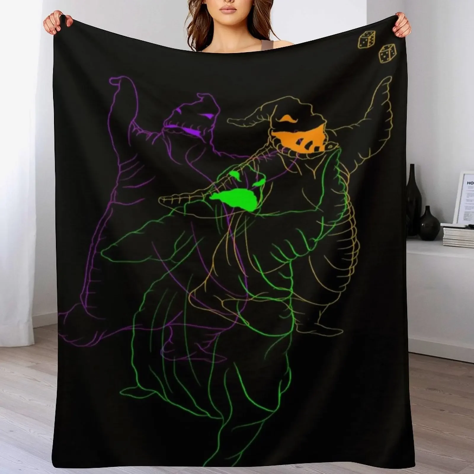 

Oogie Boogie Throw Blanket Hair Soft Plush Plaid Sleeping Bag Fashion Sofas Blankets