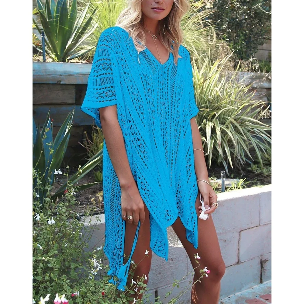 レディース 夏 水着 ビキニ 水着 かぎ針編み カバーアップ