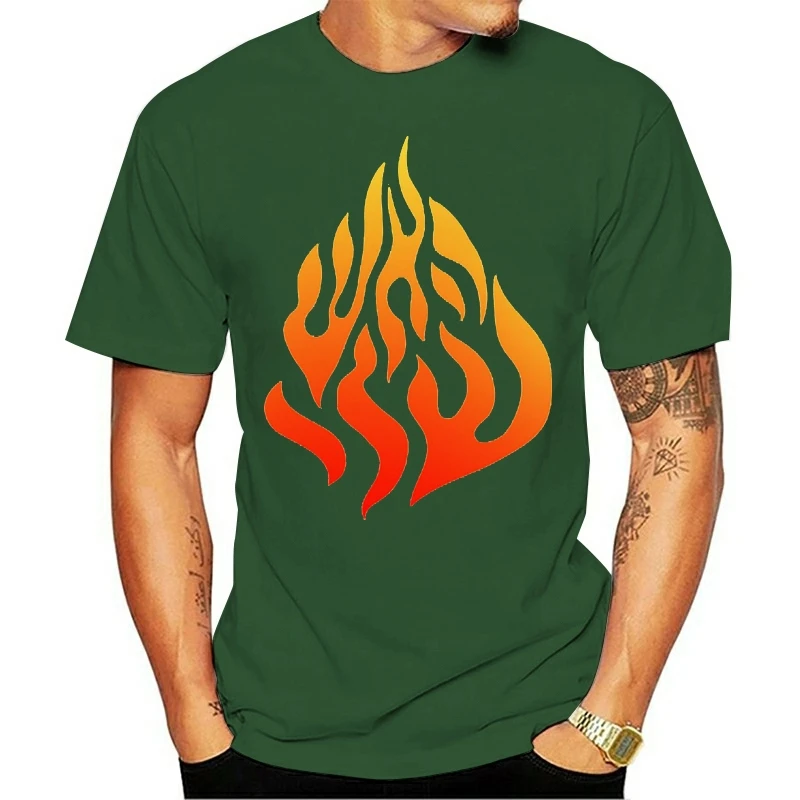 Nah Nachman Mehuman Fire Flames Design T Shirt Short Sleeve Fit Men\'s T Shirt Solid Color Homme Big Size Xxxl Slogan Hiphop