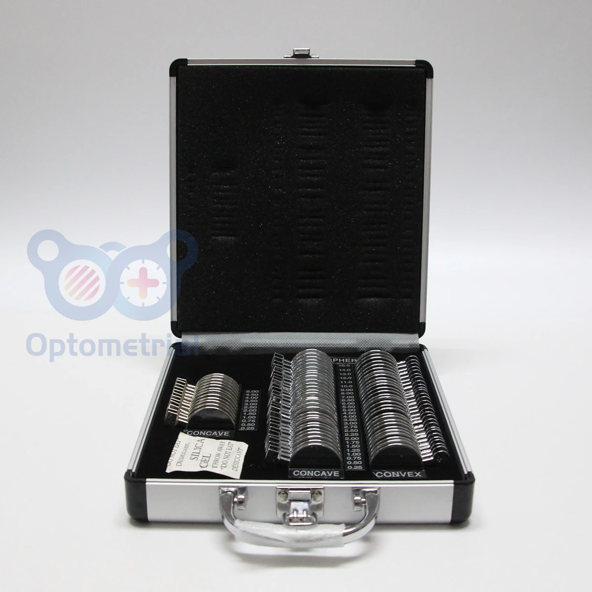 Optometric Trial Lens Set MT68-A1 A1 68 pcs Rim Full Aperture 36mm Shiny Metal Rim | Aluminium Carrying Case Ship From Poland