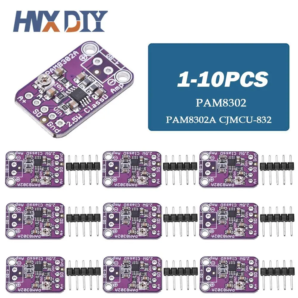 

1-10PCS PAM8302A CJMCU-832 PAM8302 2.5W single channel Class D Audio power amplifier module development board