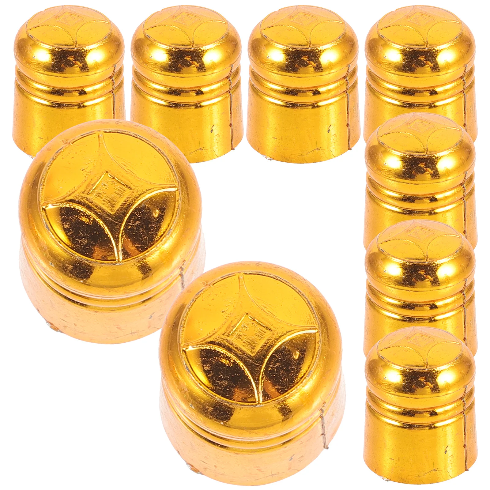 

10Pcs Flag Pole Toppers Outdoor Weather Resistant Finials for Pennants Golden Flag Pole Accessories Lightweight Easy Install