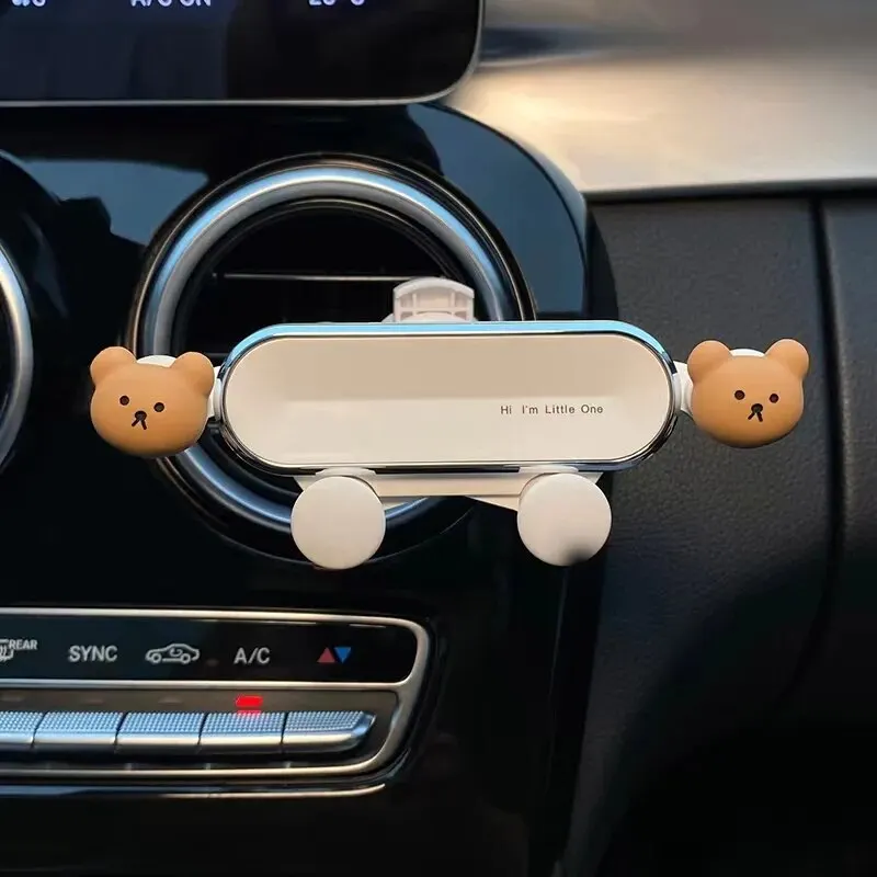 Cute Cartoon Car Mobile Phone Bracket Creative Rabbit Car Air Outlet Clip Mount Phone Navigation Fixed Support Bracket Holder image 4
