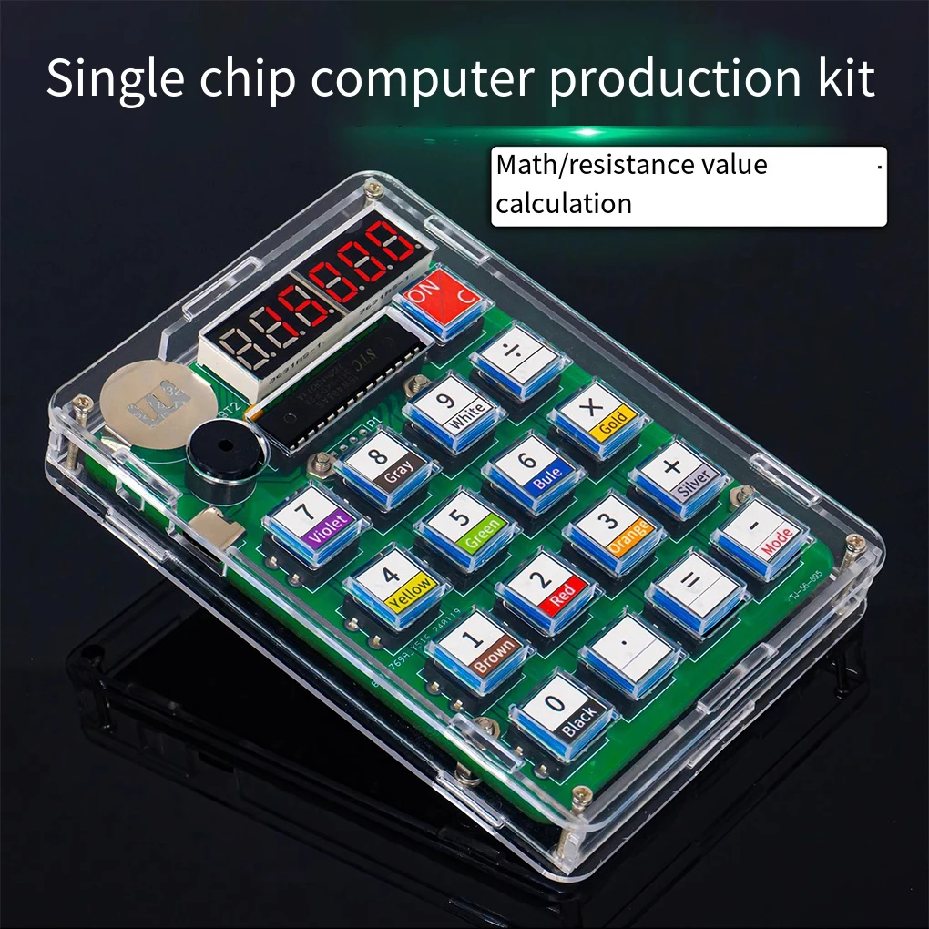 Type-c Interface Calculator Kit Homemade Teaching Training Experiment Electronic DIY Product Has Kit + Battery