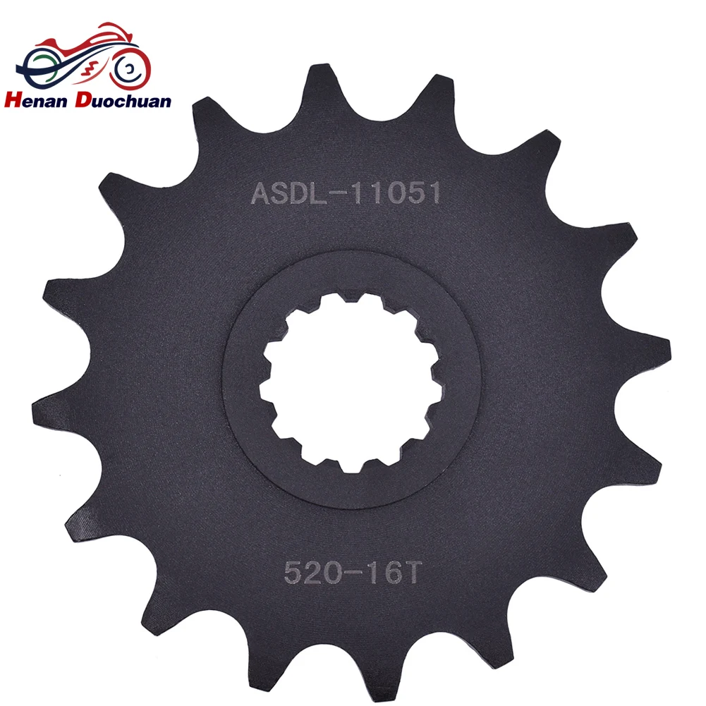 520 16T Front Sprocket for Kawasaki Ninja ZX-6R ZX600 ZX636 2007-2018 High Strength Steel Dirt Bike Parts 21.7*25mm