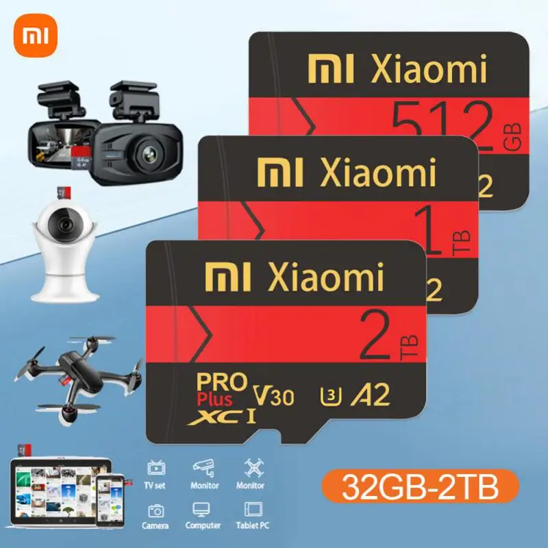 Xiaomi U3 Memory Card A2 128GB High Capacity Micro TF SD 2TB 1TB 512GB 256GB Mobile Storage SD Card Give Card Reader Gifts