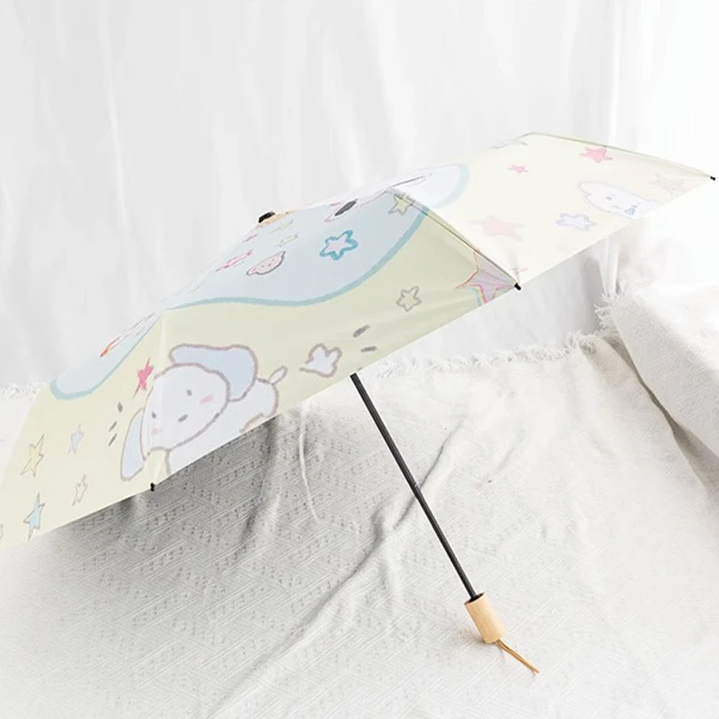 Cute Animal Automatic Umbrella Wind, rain, and UV resistant folding umbrella Student Adult Umbrella Large area thickened fabric