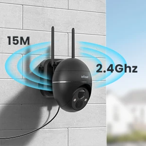 IeGeek 2K Solar Surveillance Camera Outdoor Battery, 355°/140° Pan Tilt Wireless Surveillance Camera with Colour Night Vision