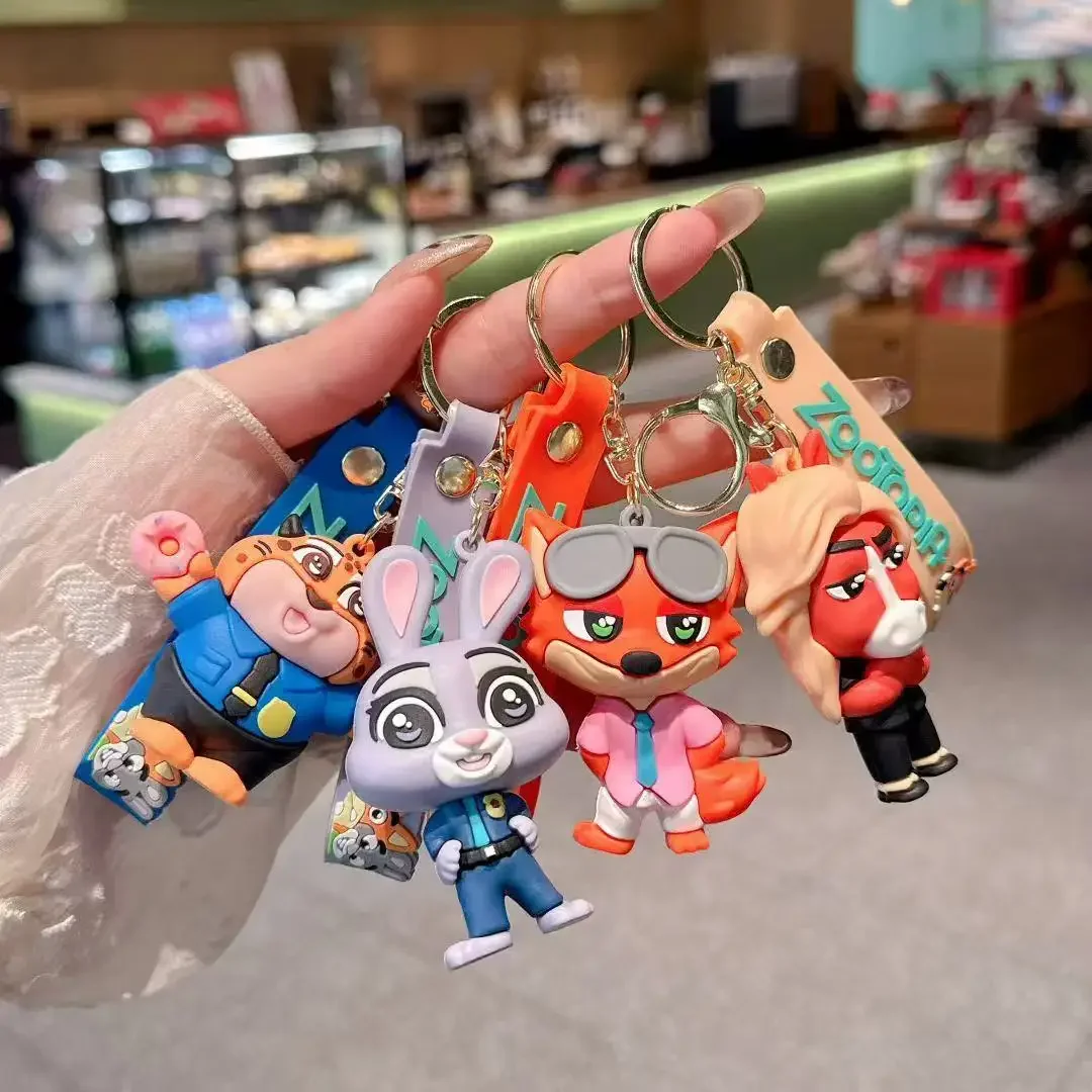 

17 стилей Zootopia 2 брелок с лисой Nike Rabbit Judy, экшн-кукла, модель ПВХ, мультяшная сумка, кукла, кулон, игрушка, детский подарок на день рождения