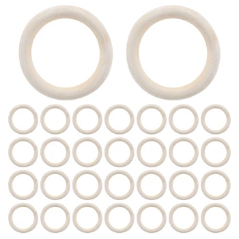 DIY 공예용 나무 반지, 나무 반지, 나무 서클, 마크라메 식물 행어, 장식품 및 보석 만들기, 70mm, 30 개