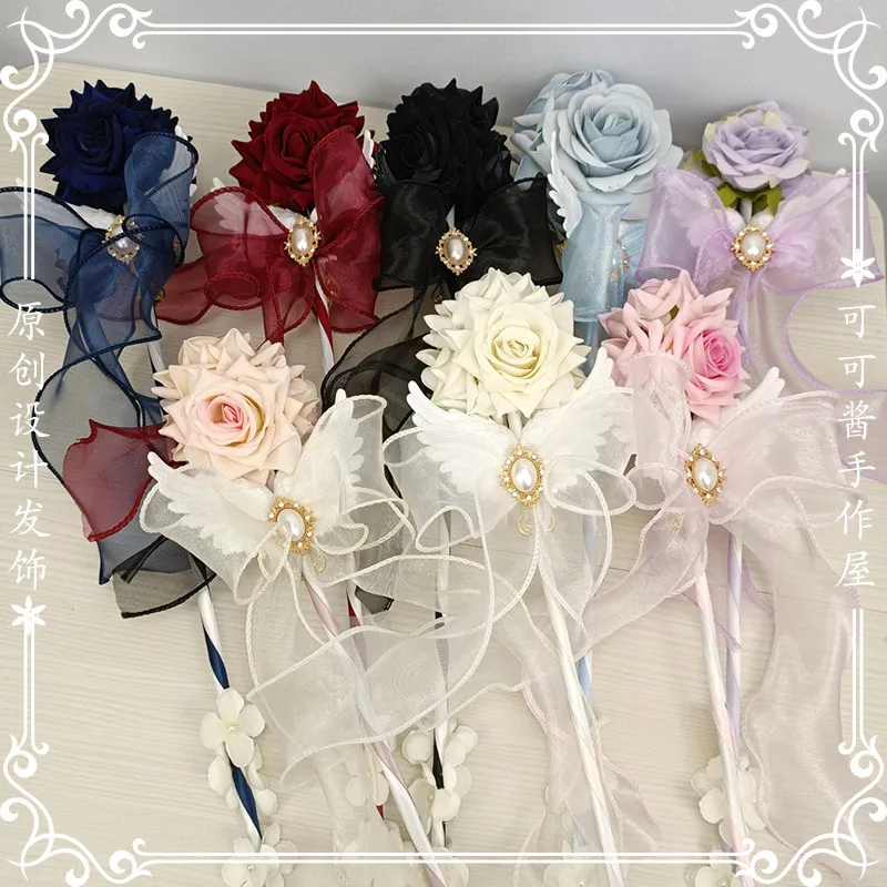 Original Fairy Stick Rose Stick Girl Heart Catwalk Tea Party Magic Wand Photography Cos Comic Show Transformation Props