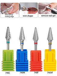 1Pcs Cone Shape Nail Drill Bit Carbide 3/32