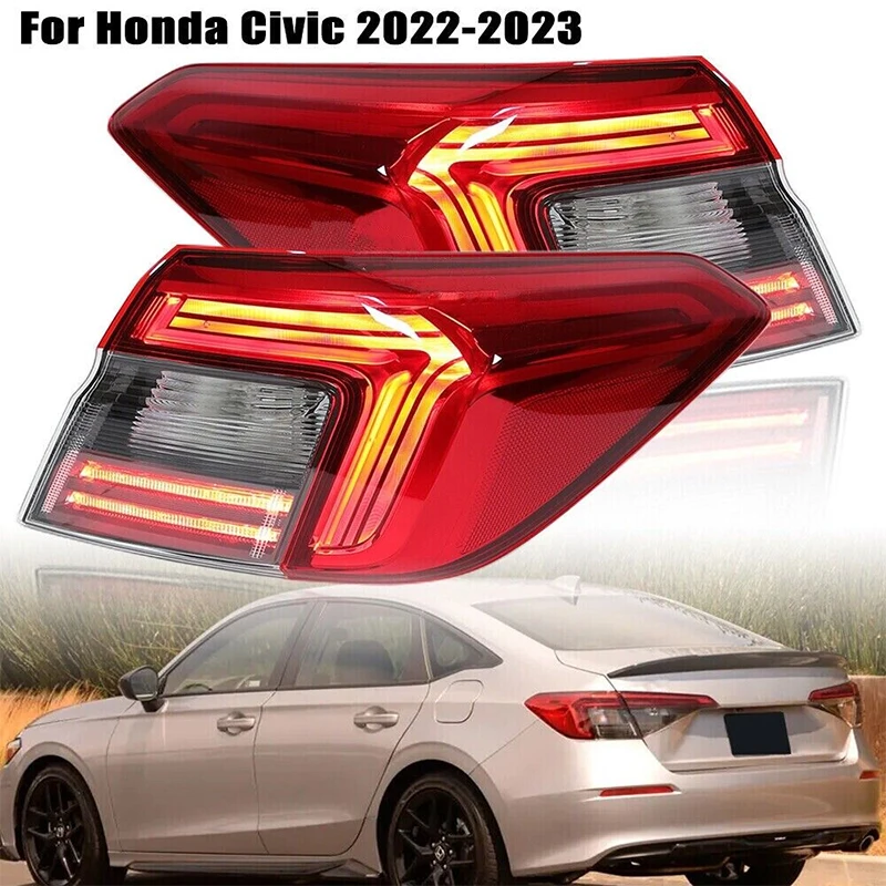 

Fit For Honda Civic 2022 2023 Touring Sedan Rear Bumper Tail Light Tail Brake Lamp Light Assembly 33500-T20-A01 33550-T20-A01