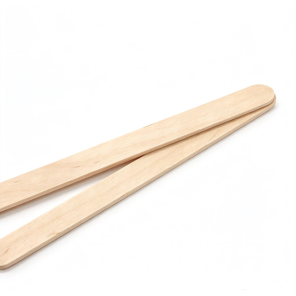 200Pcs Nail Art Orange Stick Wooden Tongue Depressor Disposable Wax Spatula Hair Removal Stick DIY Craft Wood Sticks Beauty Tool