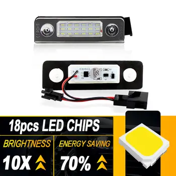 2個白色LED車牌燈,OEM編號1Z0943021,適用於Skoda明銳2改款車型(2009-2012)及Roomster 5J車型(2006-2010)。 10 最佳銷售 2006年式Skoda明銳 - №5