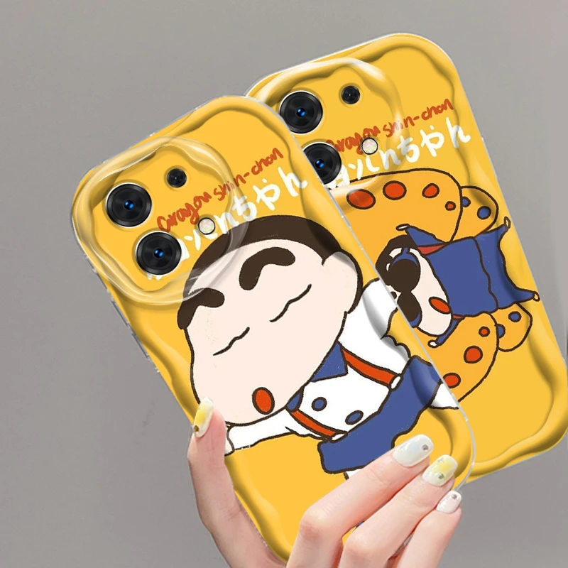 C-Crayon S-Shin C-chan Funny For Xiaomi Redmi Note 13 12 12S 11S 11 10 9 8 10A 9C 9T Pro Plus 5G Wave Oil TPU Phone Case