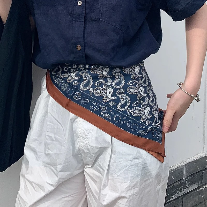 وشاح 100% الحرير أوشحة مربعة النساء الساتان الفاخرة سيدة باندانا طباعة وشاح عصابة رأس شال الشعر التفاف منديل