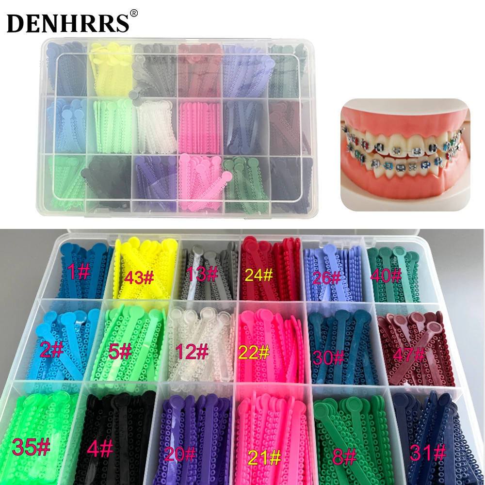 

18 цветов, 40 палочек/цвет, I-образный бандаж, цвет лигатуры без латекса