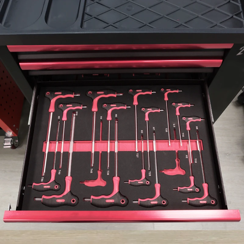 7 Drawer Tool Trolley With 273pcsEVA Foam Tool Set Heavy Duty Garage Tool Storage Cabinet For Mechanics Workshop Home Car Repair - view 6