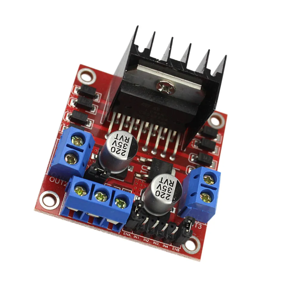 L298n Dual H Bridge Motor Driver Module Dc 5-35V Stepper Motor Controller Board High Stability Low Heat