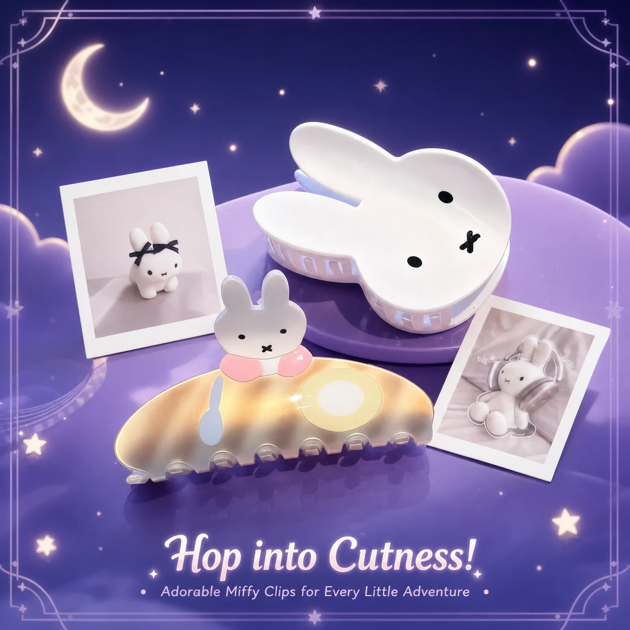 Women'S Accessories List - Adorable Miffy Rabbit Cartoon Hair Clip