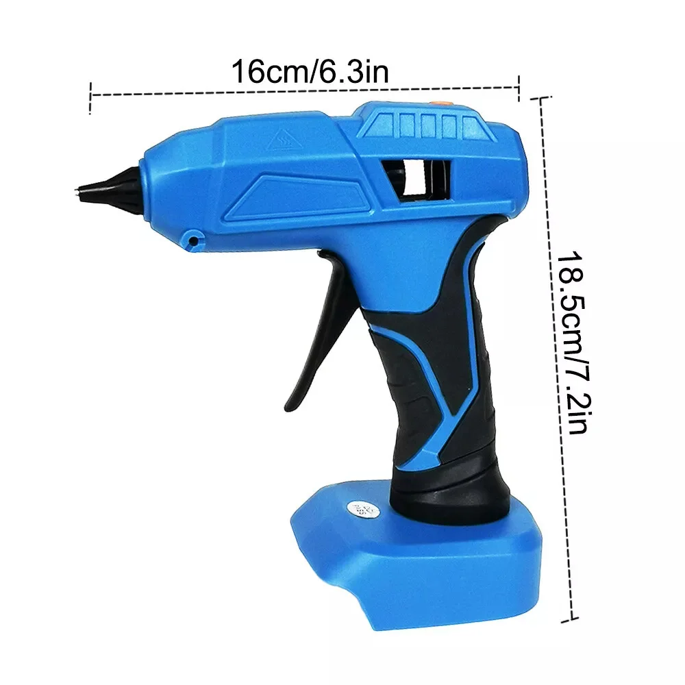 Pistola de cola quente elétrica 11mm vara de cola pistola de ar de soldagem de derretimento quente para makita dewalt 18v bateria pistola de cola sem fio (sem bateria)