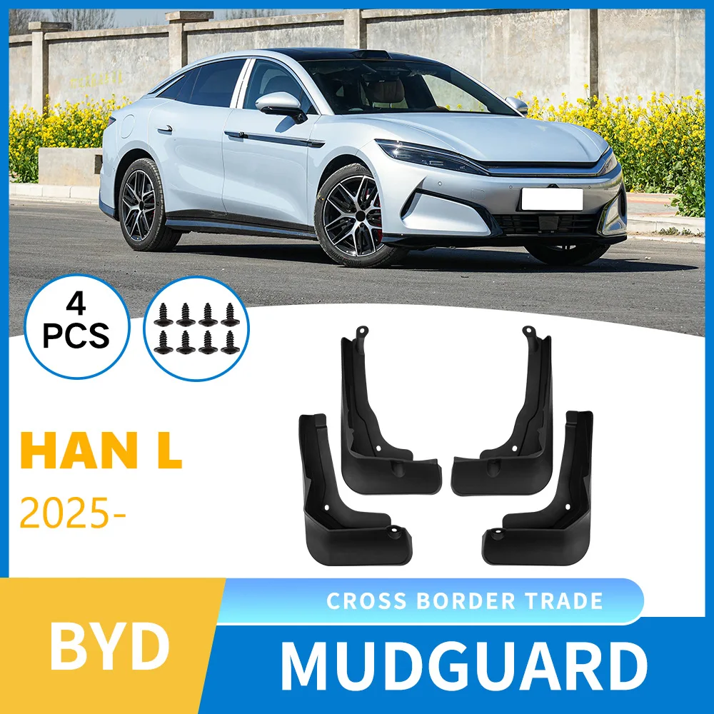 

For BYD Han L 2025 car tire mudguard modification,Mudflaps Front Rear Flares Splash Guards Cover Car Accessorie