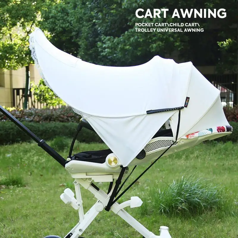 Baby Stroller Sun Shade Pushchair Sunshade Parasol Easy Installation UV Block Stroller Awning Canopy for Walking Camping Picnic