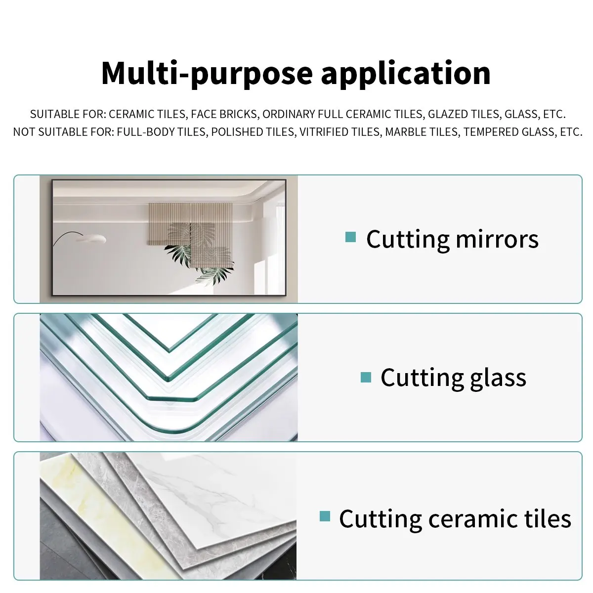 1 szt. Profesjonalny przecinak do szkła w wielu kolorach, przenośny przecinak do szkła z diamentowym ostrzem, nóż do szkła okiennego, narzędzie ręczne