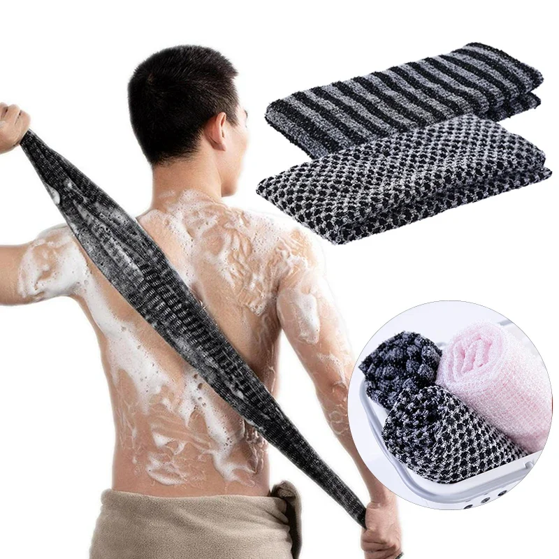 Back Pull Strip Bath Gloves Exfoliating Skin Wash Foam Towel Massage Back Shower Scrubber Hemp Body Cleaning Towel New