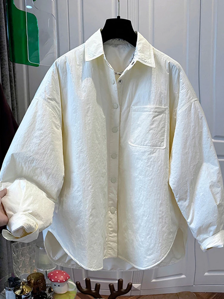 

Ele Lightweight Cotton Jaet Women's Casual Layered Wear Thiened Cotton irt Loose Fit Versatile Winter Outerwear