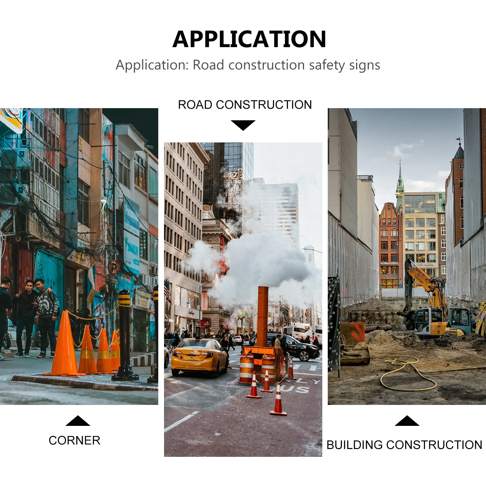 5M All Weather Plastic Crowd Control Chain for Safety Barriers Construction Sites Fade Resistant Non Rusty Security Chain Links