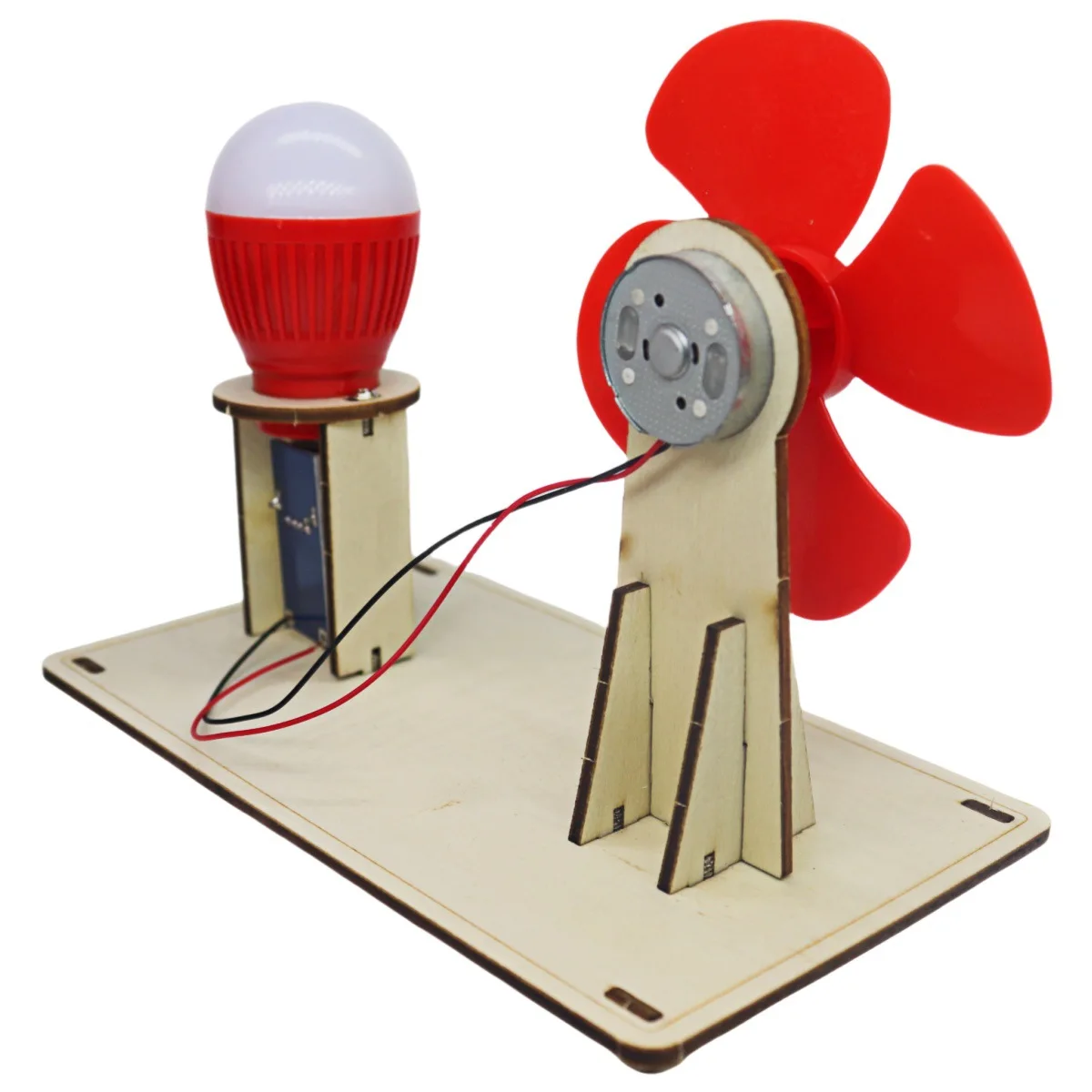DIY Holz Wind Turbine Modell Kinder Wissenschaft Spielzeug Montage Dampf Technologie Physik Bildung Lernen Spiel Spielzeug – Detail 4