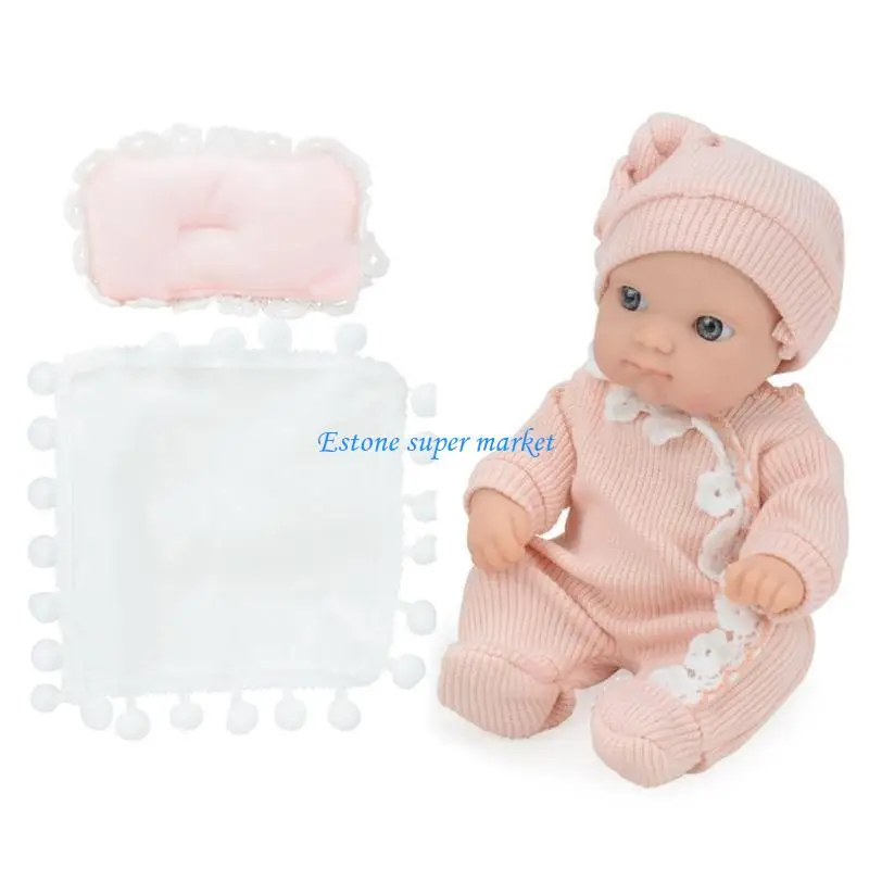 090B 8-calowy zestaw lalek bobasów dla malucha życie jak Reborns zabawka prezent urodzinowy realistyczny zestaw lalek dla z do