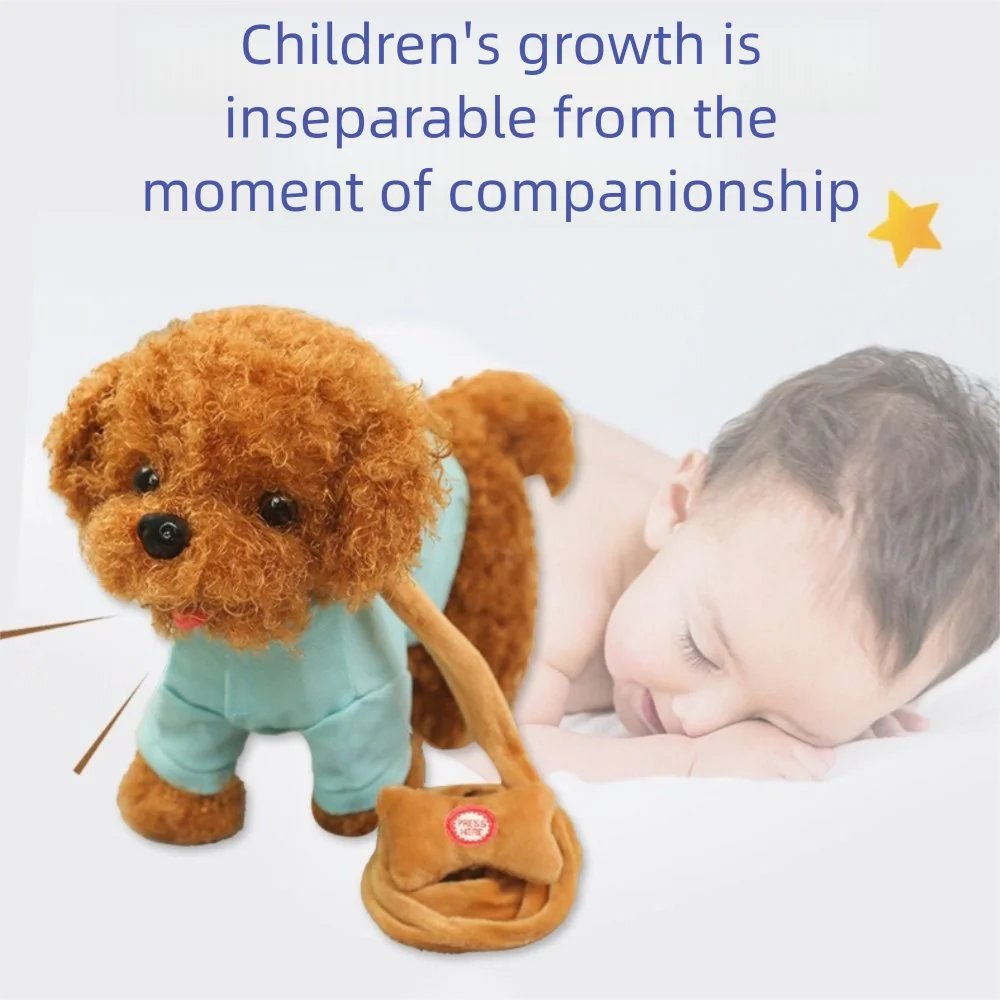 หุ่นยนต์ลูกสุนัขใหม่ เดินได้ ส่งเสียงเห่า จำลองลูกสุนัข ของเล่นลูกสุนัขแบบโต้ตอบ กระดิกหางได้ สำหรับเด็ก