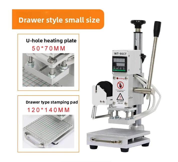 

Upgrade Model Hot foil stamping machine with drawer + One copper mold making + One roll hot foil