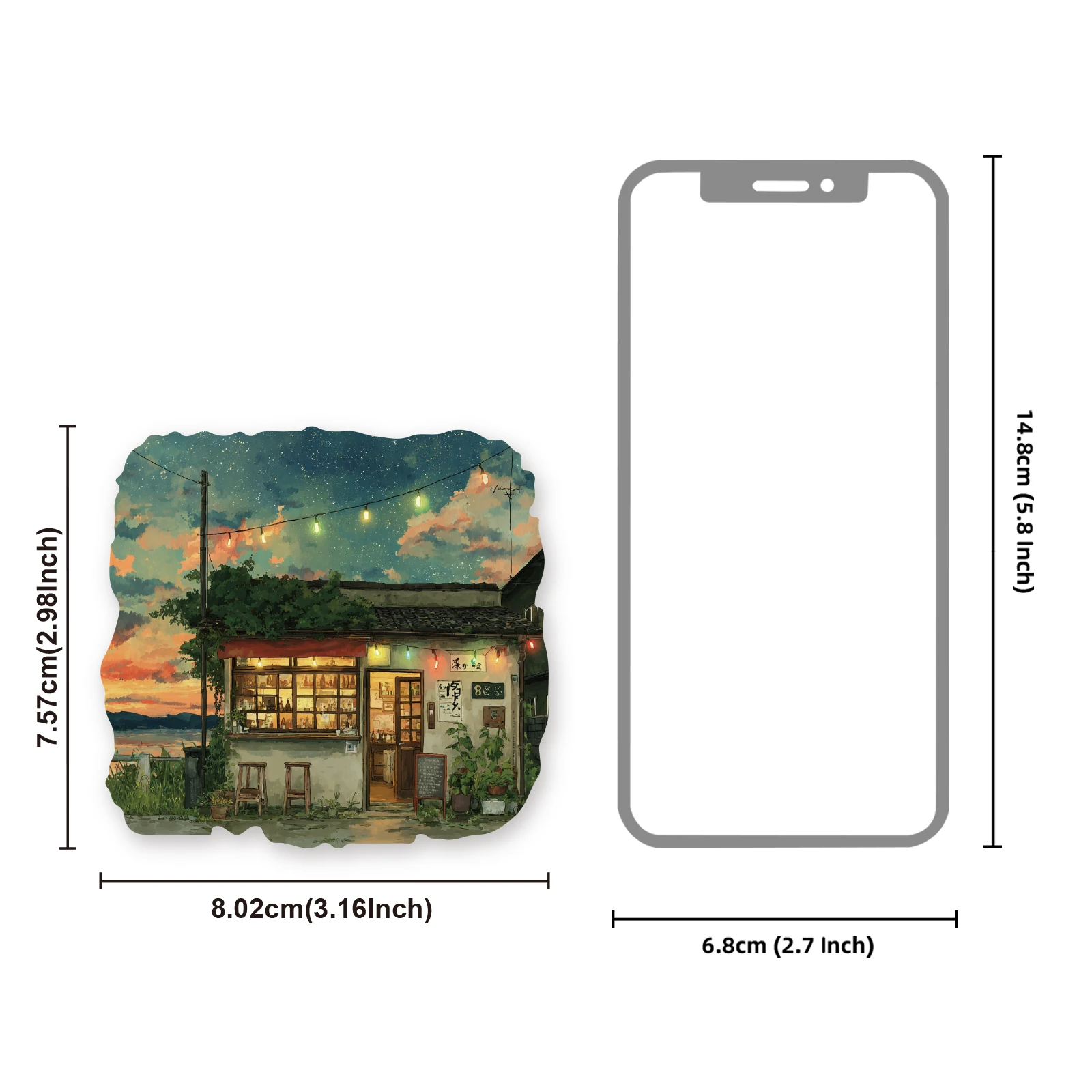 Etori Life 15 قطعة من ملصقات نمط حقل السهرة الدافئة للحنين إلى الماضي لتزيين أجهزة الكمبيوتر المحمولة وحافظات الهاتف وألبومات الصور وحقائب السفر وديكور المنزل والمجلات وسجلات القصاصات وملصقات الأطفال