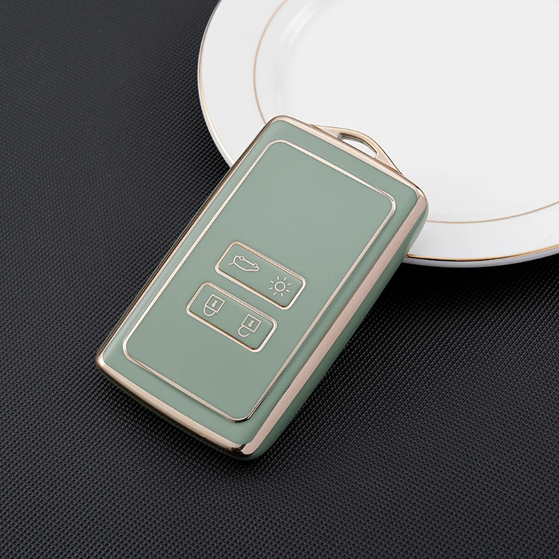 NEW TPU Car Key Case Full Cover for Renault Koleos Kadjar Megane Talisman Captur Espace Clio 2016-2019 4 Button Accessories