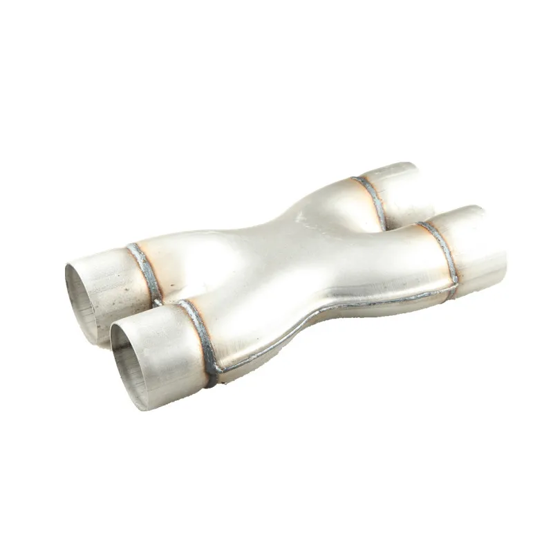 

Exhaust Muffler H Pipe X Tube Car Escape Dual Exhaust Four Way Adapter Connector For Muffler 409 Stainless Steel 51 57 63 76MM