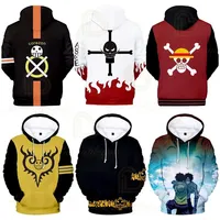 Anime One P Hoodies Luffy Casual Ace Law Zoro Luffy 3D Printed Streetwear Boys Sweatshirts Pullover Hooded Girls Costume