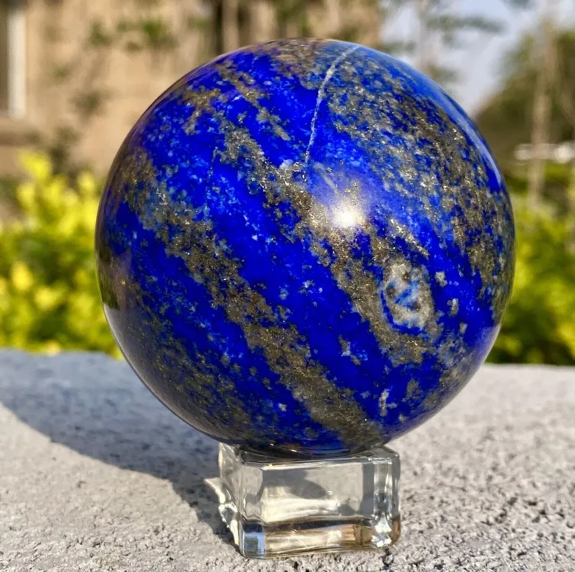 Natural Lapis Lazuli Crystal Ball Quartz Spheres Polished Stone Reiki Healing Desktop Room Decor