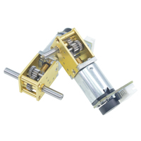 Worm gear 1218-N20 DC encoder single shaft geared motor 3V6V12V micro gear low speed dual shaft motor