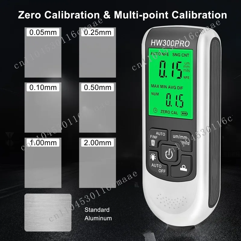 High-precision coating thickness gauge, anti-skid paint film gauge, paint powder layer dry film thickness gauge HW-300PRO
