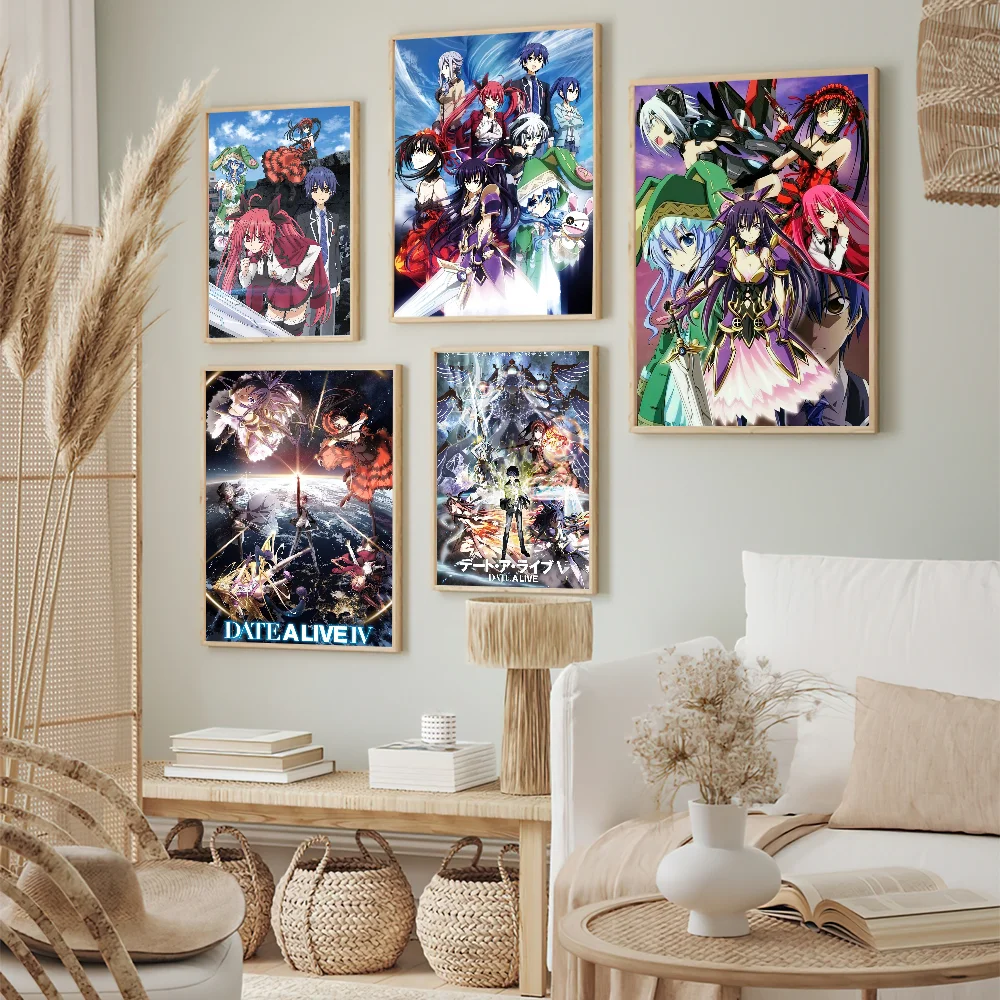 Anime Date A Live5 Poster Prints Wall Sticker Bedroom  Office Living Home Room Decoration Painting Self Adhesive