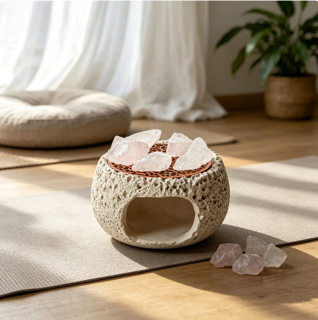 Cement Coated Burner,crystal Bracelet Cleaning Bracket,white Sage Cedar Incense Burner Forenergy Purification of Crystal Statues