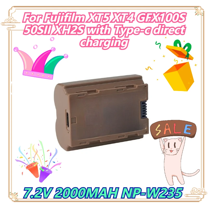 

7.2V 2000MAH NP-W235 For Fujifilm XT5 XT4 GFX100S 50SII XH2S with Type-c direct charging