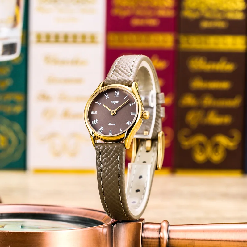 Exquisite Women'S Wristwatch, Leather Strap, Vintage-Style Small Dial, Delicate Gold Women'S Watch, A Perfect Gift For Women.